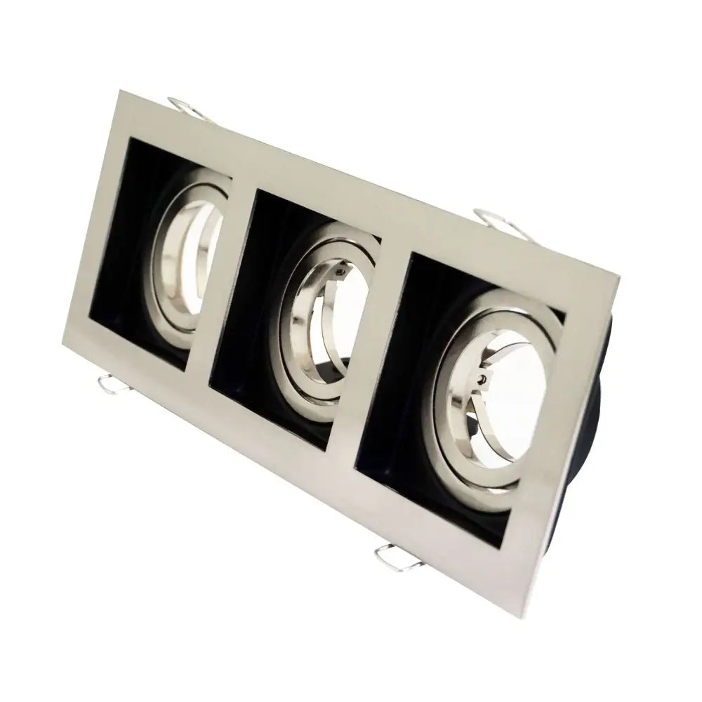 Ceiling Spotlight Recessed Downlight GU10 Fitting Square Chrome &Black UKEW
