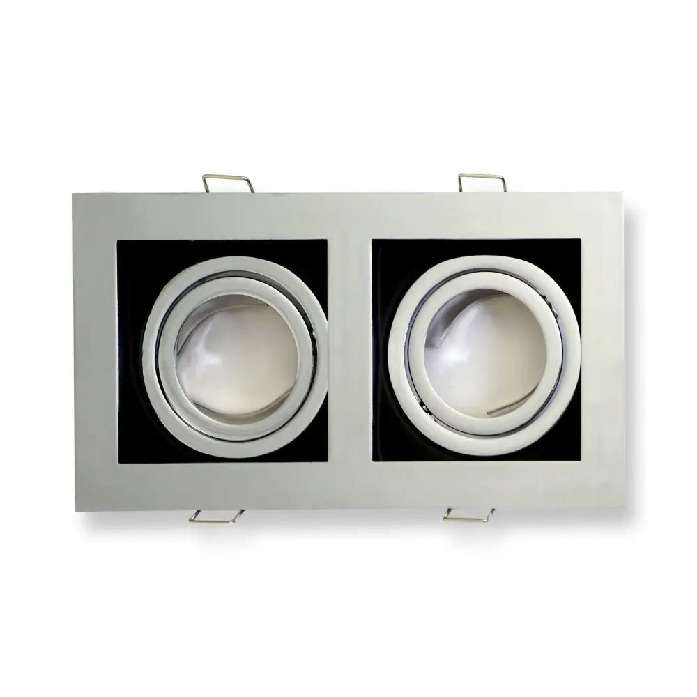 Ceiling Spotlight Recessed Downlight GU10 Fitting Square Chrome &Black UKEW