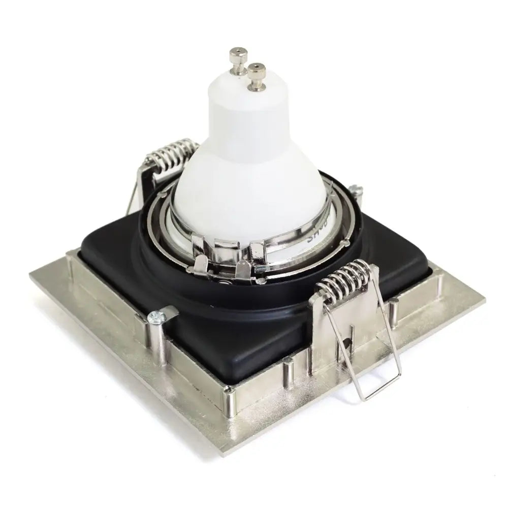 Ceiling Spotlight Recessed Downlight GU10 Fitting Square Chrome &Black UKEW