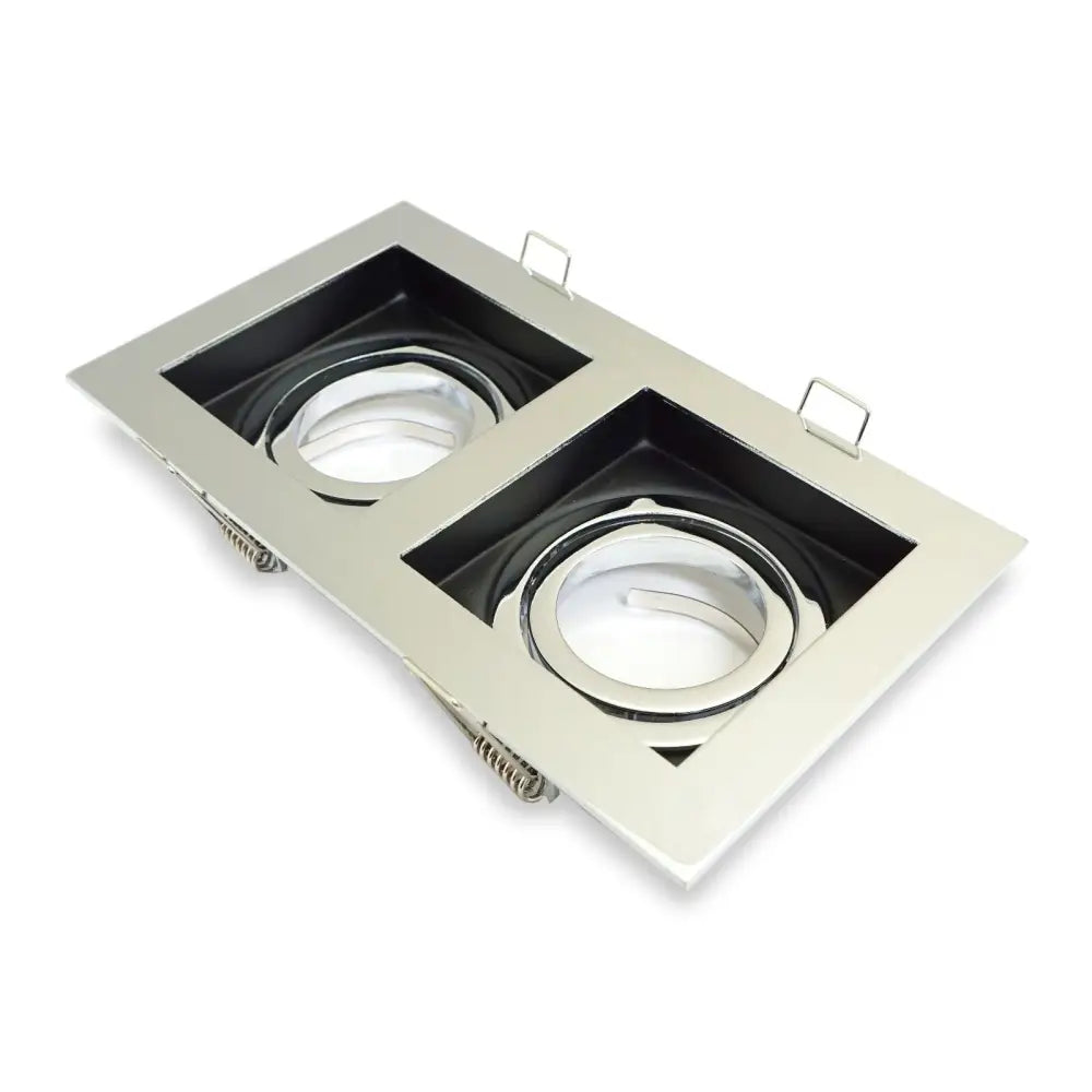 Ceiling Spotlight Recessed Downlight GU10 Fitting Square Chrome &Black UKEW
