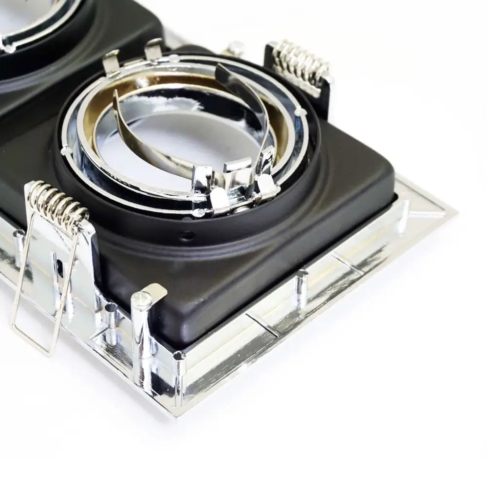 Ceiling Spotlight Recessed Downlight GU10 Fitting Square Chrome &Black UKEW