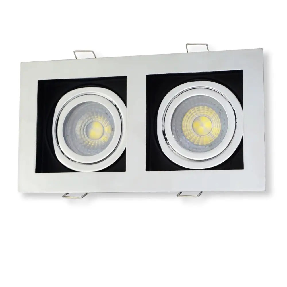 Ceiling Spotlight Recessed Downlight GU10 Fitting Square Chrome &Black UKEW