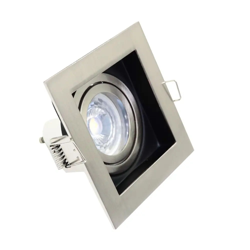 Ceiling Spotlight Recessed Downlight GU10 Fitting Square Chrome &Black UKEW