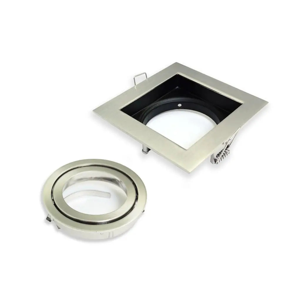 Ceiling Spotlight Recessed Downlight GU10 Fitting Square Chrome &Black UKEW