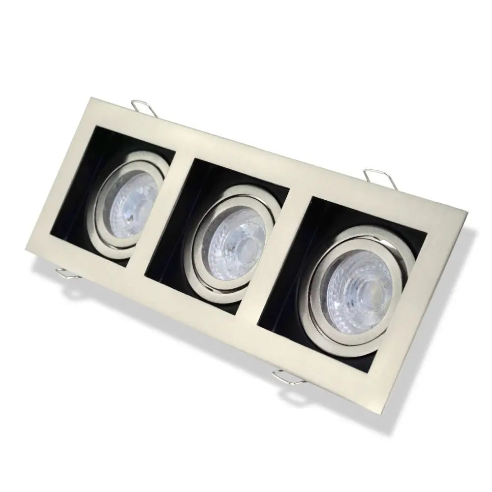 Ceiling Spotlight Recessed Downlight GU10 Fitting Square Chrome &Black UKEW