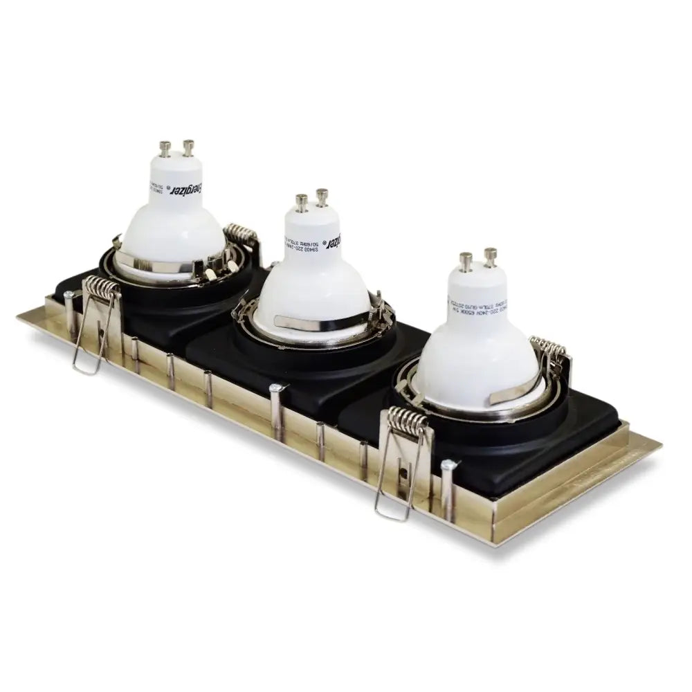 Ceiling Spotlight Recessed Downlight GU10 Fitting Square Chrome &Black UKEW