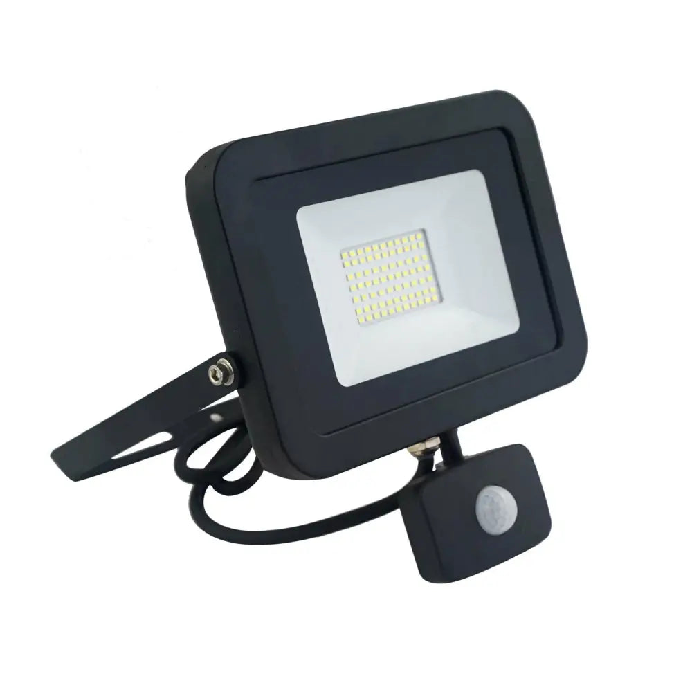 UKEW Slim LED Floodlight 10, 30, 50 Watt, PIR Sensor, Rain safe, Black,IP65 UKEW