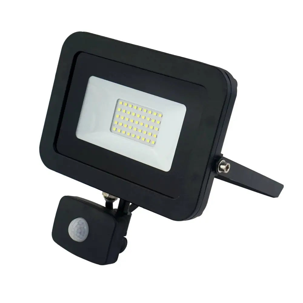 UKEW Slim LED Floodlight 10, 30, 50 Watt, PIR Sensor, Rain safe, Black,IP65 UKEW