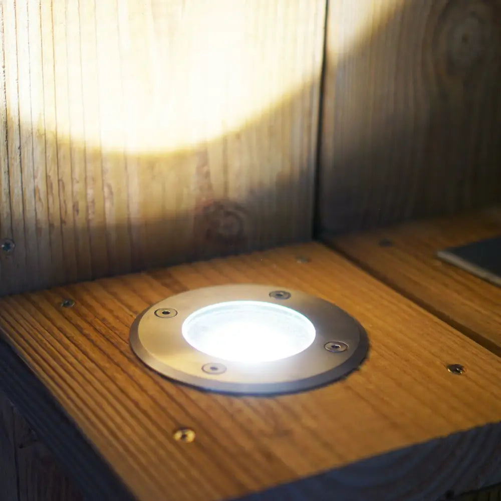 Ground light outdoor light Round S/Steel HiGrade Walkover/Drive over IP67 GU10 UKEW®