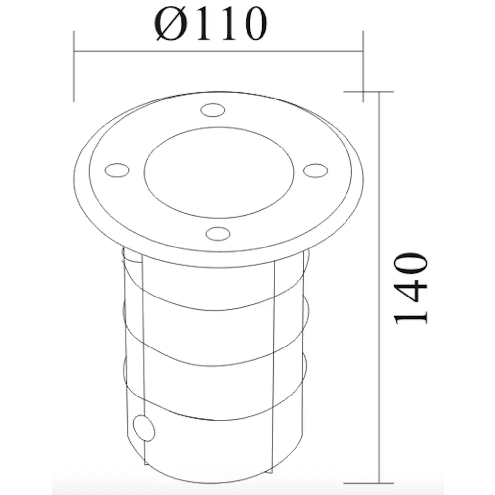 Ground light outdoor light Round S/Steel HiGrade Walkover/Drive over IP67 GU10 UKEW®