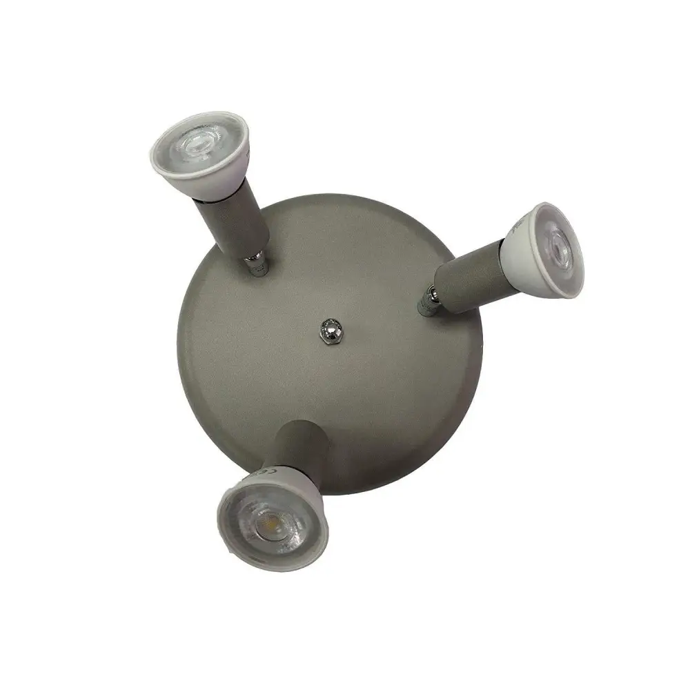 3 Way Flush Ceiling Light Fitting Spot Light White / Grey / Black LED lamp UKEW