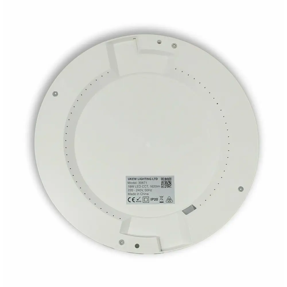 Tri-Colour 18W Led PIR Motion Surface / Recessed Mount Round Panel Light UKEW