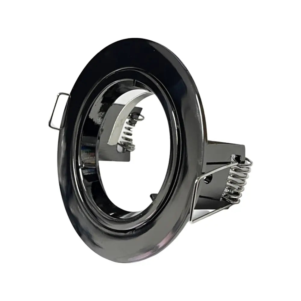 Fix Black Chrome Ceiling Gu10 Large Recessed Mains 240v Downlight LED UKEW UKEW
