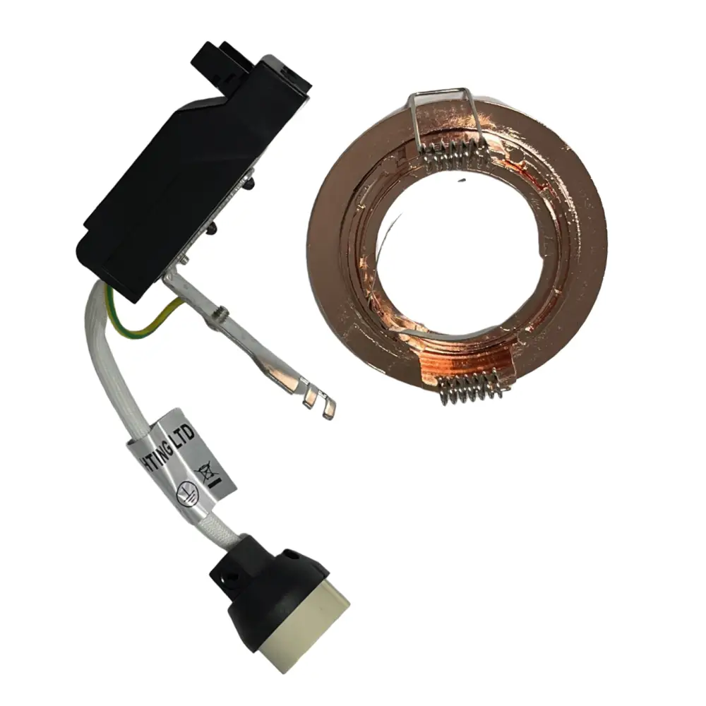 Fix Rose Gold Ceiling Gu10 Large Recessed Mains 240v Downlight LED or Halogen UKEW