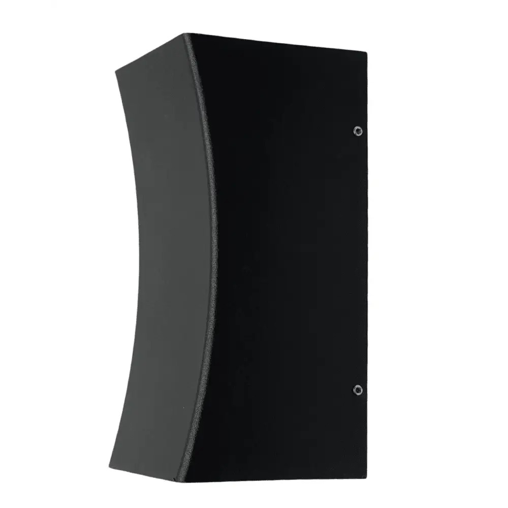 Outdoor IP54 Square Curved GU10 Wall Up Down Light Black Finish UKEW