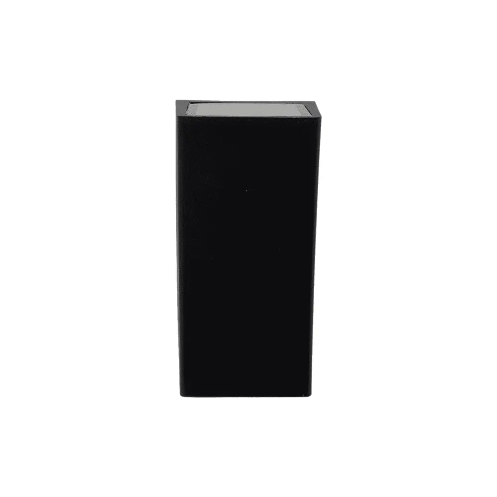 Outdoor IP54 Square Curved GU10 Wall Up Down Light Black Finish UKEW
