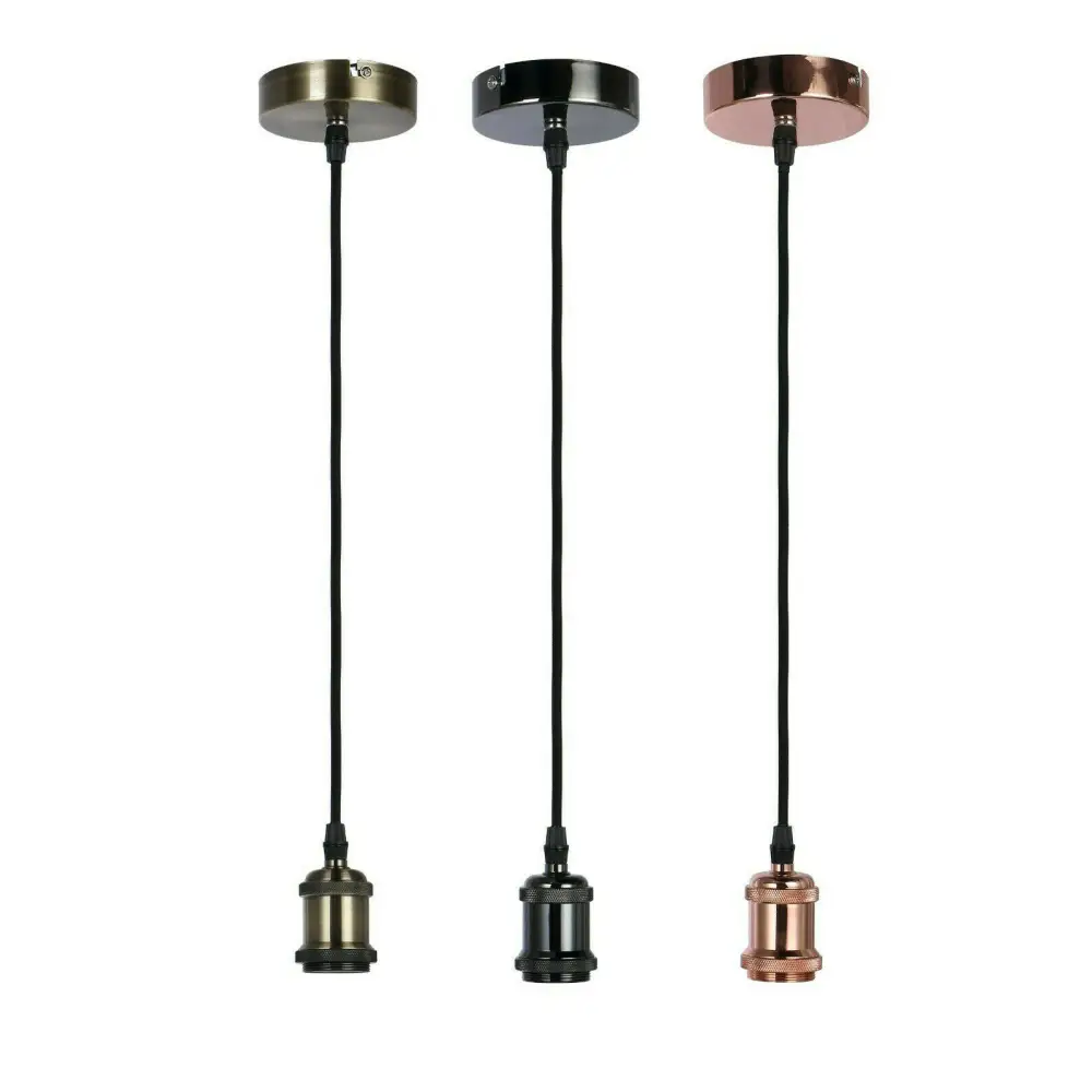 Vintage Pendant Light Fitting Modern Retro Industrial Style E27 Lamp Holder UKEW®