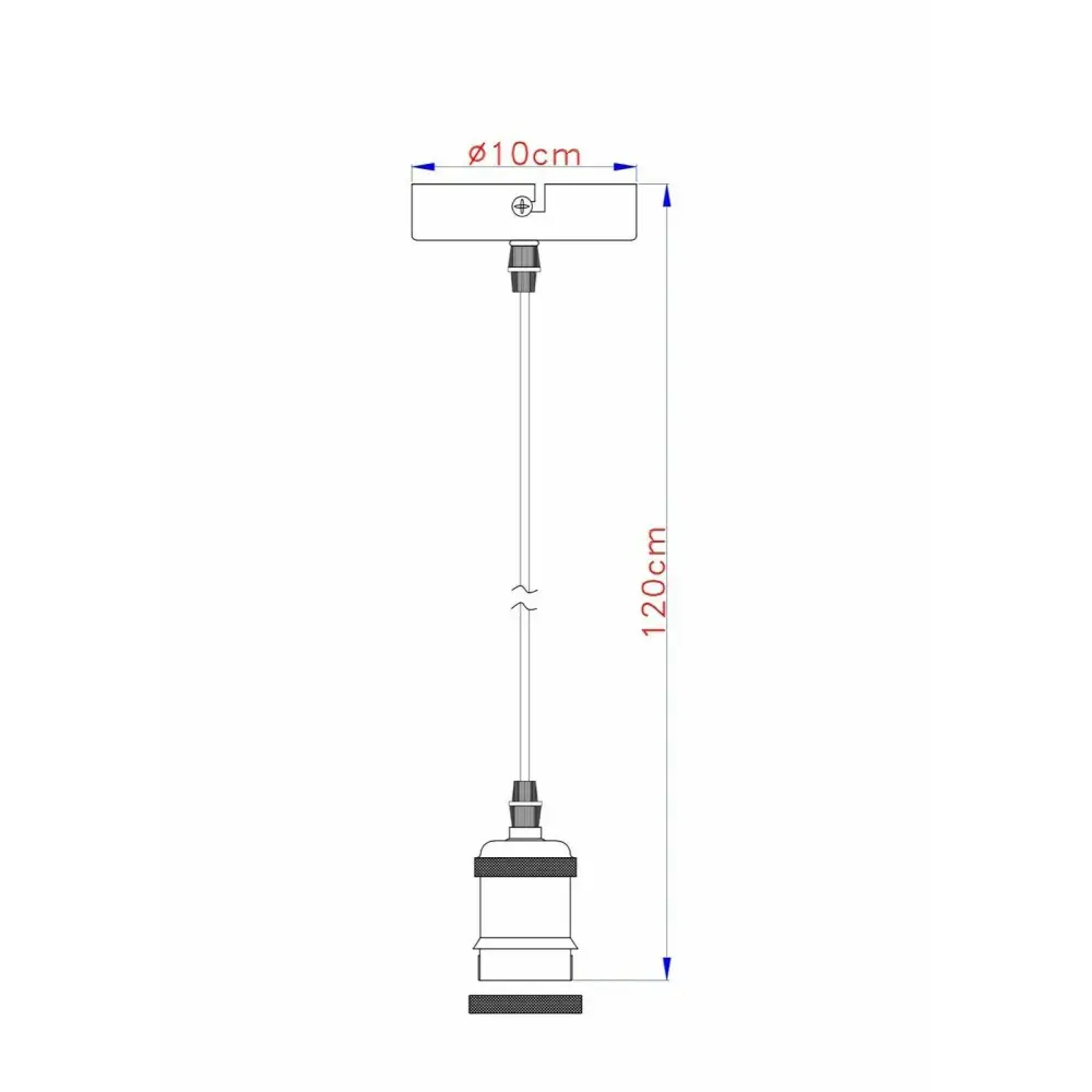 Vintage Pendant Light Fitting Modern Retro Industrial Style E27 Lamp Holder UKEW®