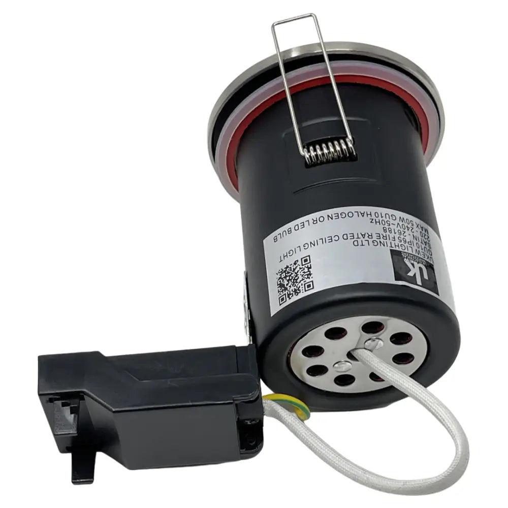 Satin Bathroom IP65 Fire Rated GU10 Downlight Spotlights LED Compatible UKEW