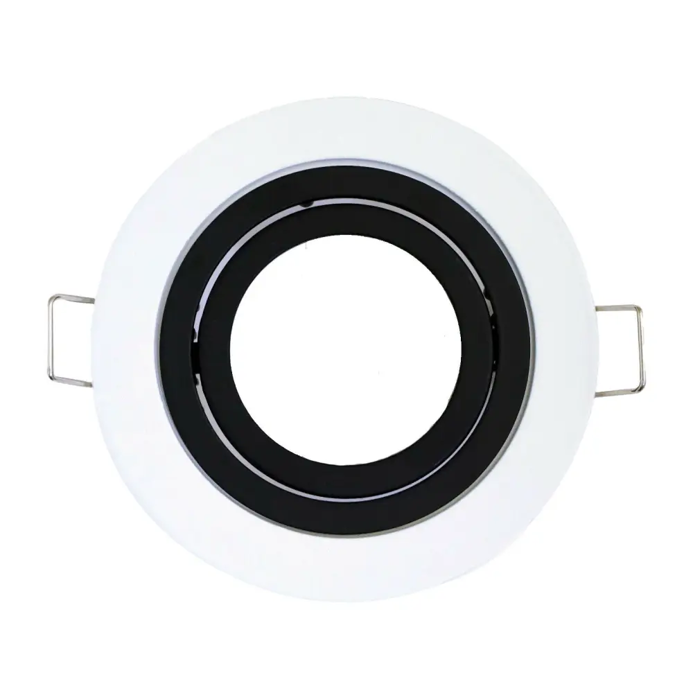 6 X Modern Black & White GU10 Tilt Recessed Ceiling Downlight Round Spotlights UKEW®