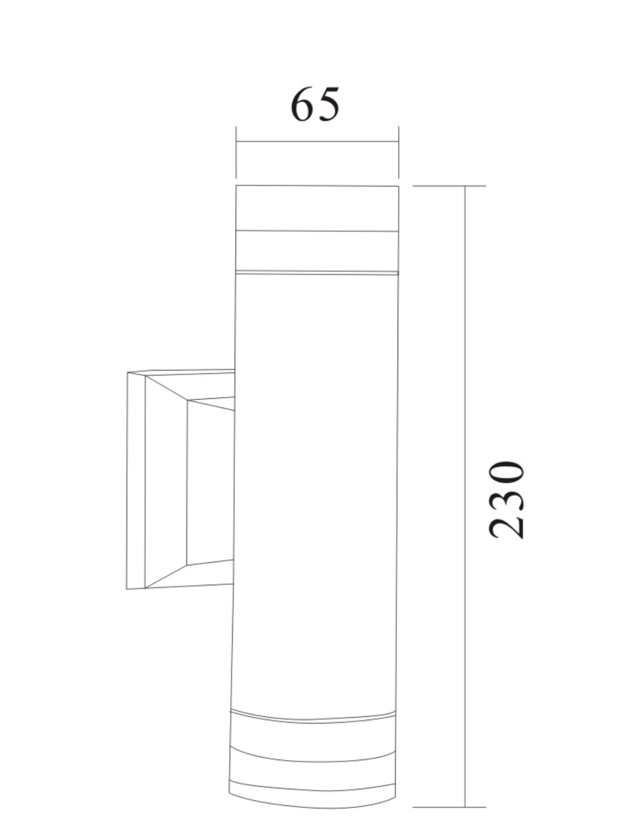 Silver Wall Light Crystal diffuser Up&Down Exterior/Interior 230mm IP 44 Endon Lighting