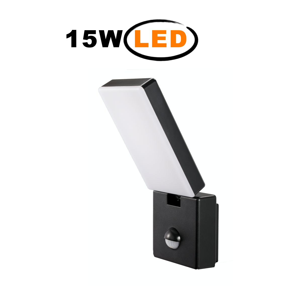 Power full PIR Infrared Motion Sensor Outdoor LED Flood Wall Light 15W, 6000K UKEW
