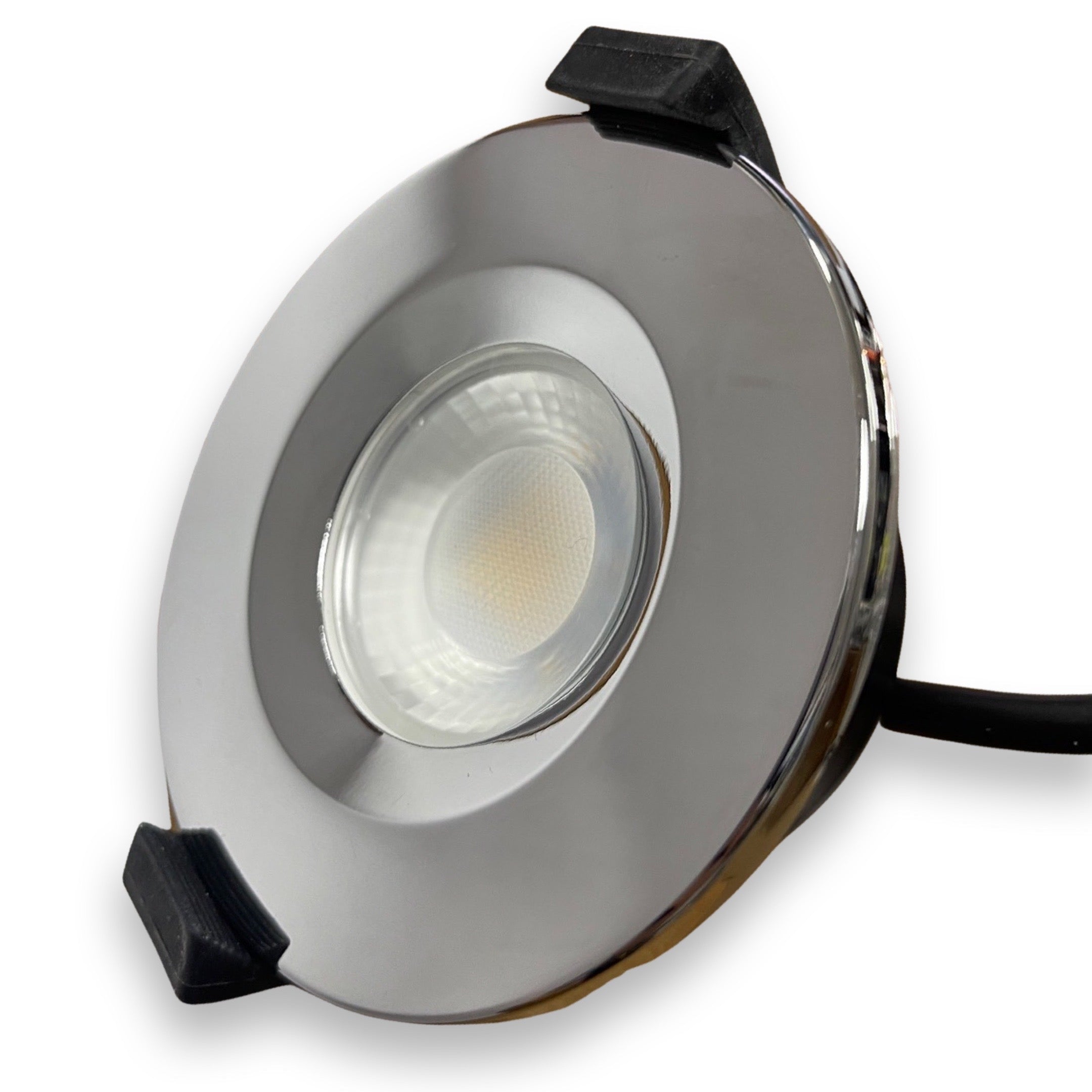 Chrome Waterproof Fire Rated Dimmable Downlight Ceiling IP65 - Light fixtures UK