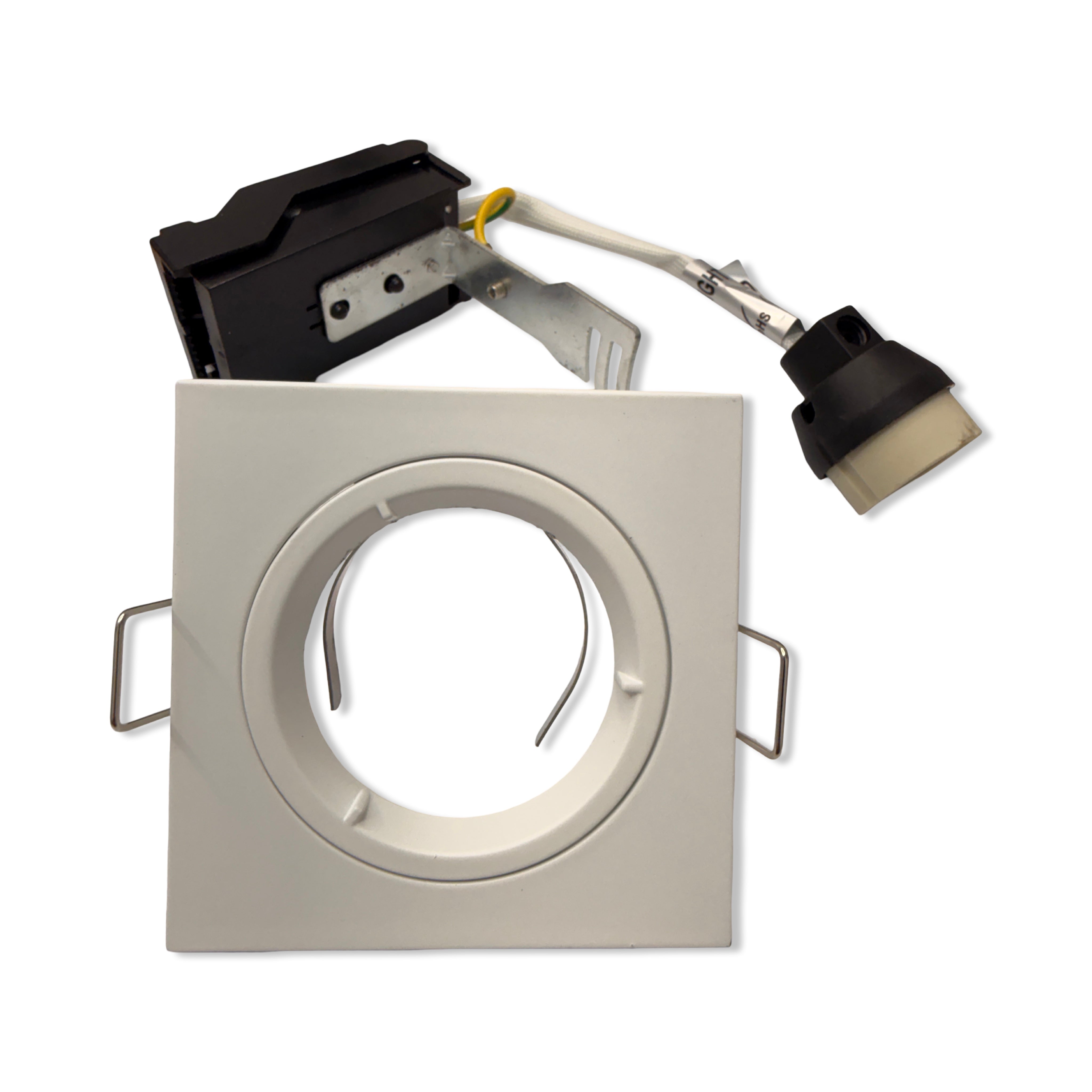 GU10 Square Fixed Recessed Downlight Spotlight White
