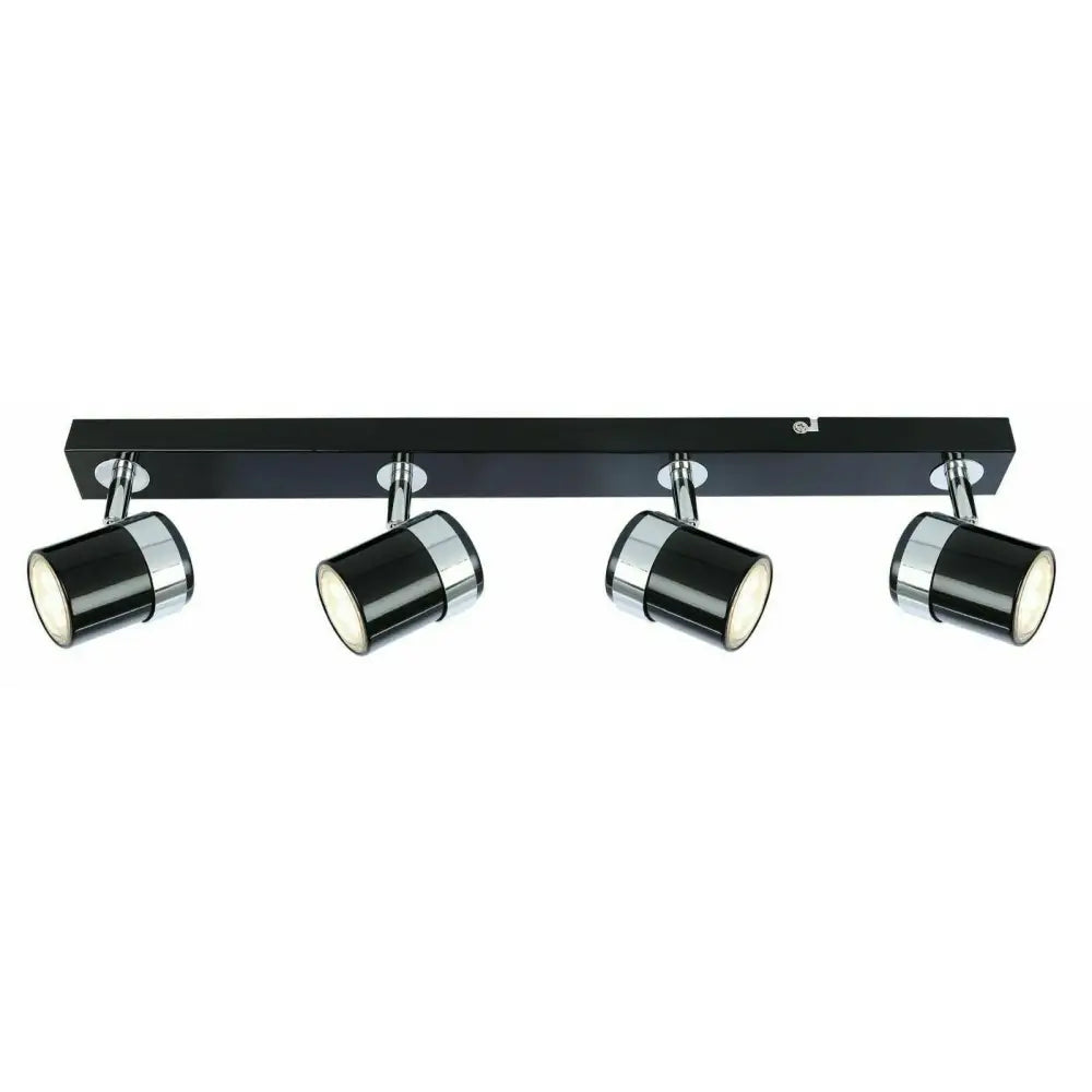 Balck Interior Ceiling  light 4 Way Straight Bar GU10 Light Fitting Kitchen Ukew