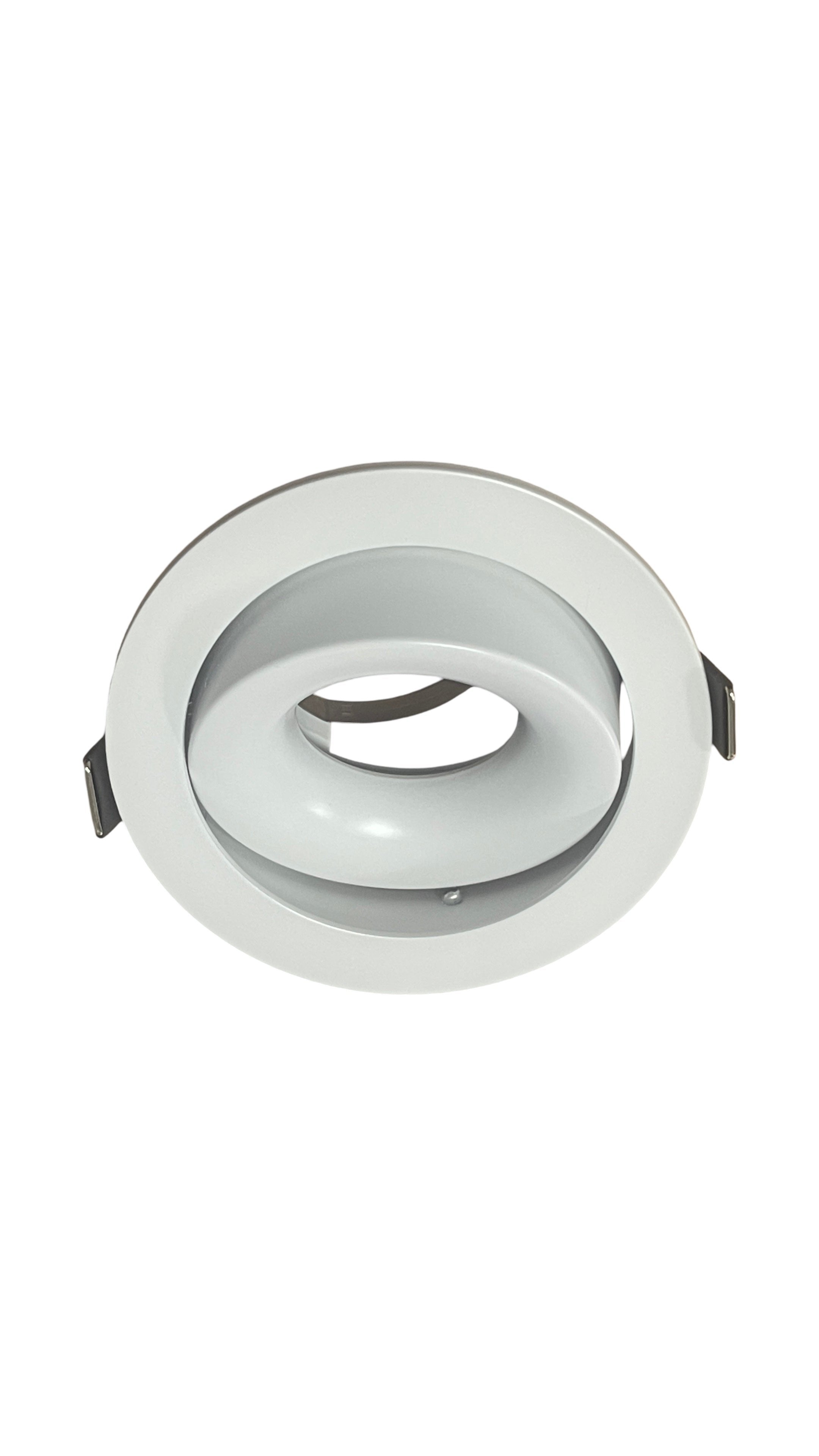 White Tilt Directional  scoop Recessed 105 mm Scoop Ceiling  Spotlight  GU10 360 rotation