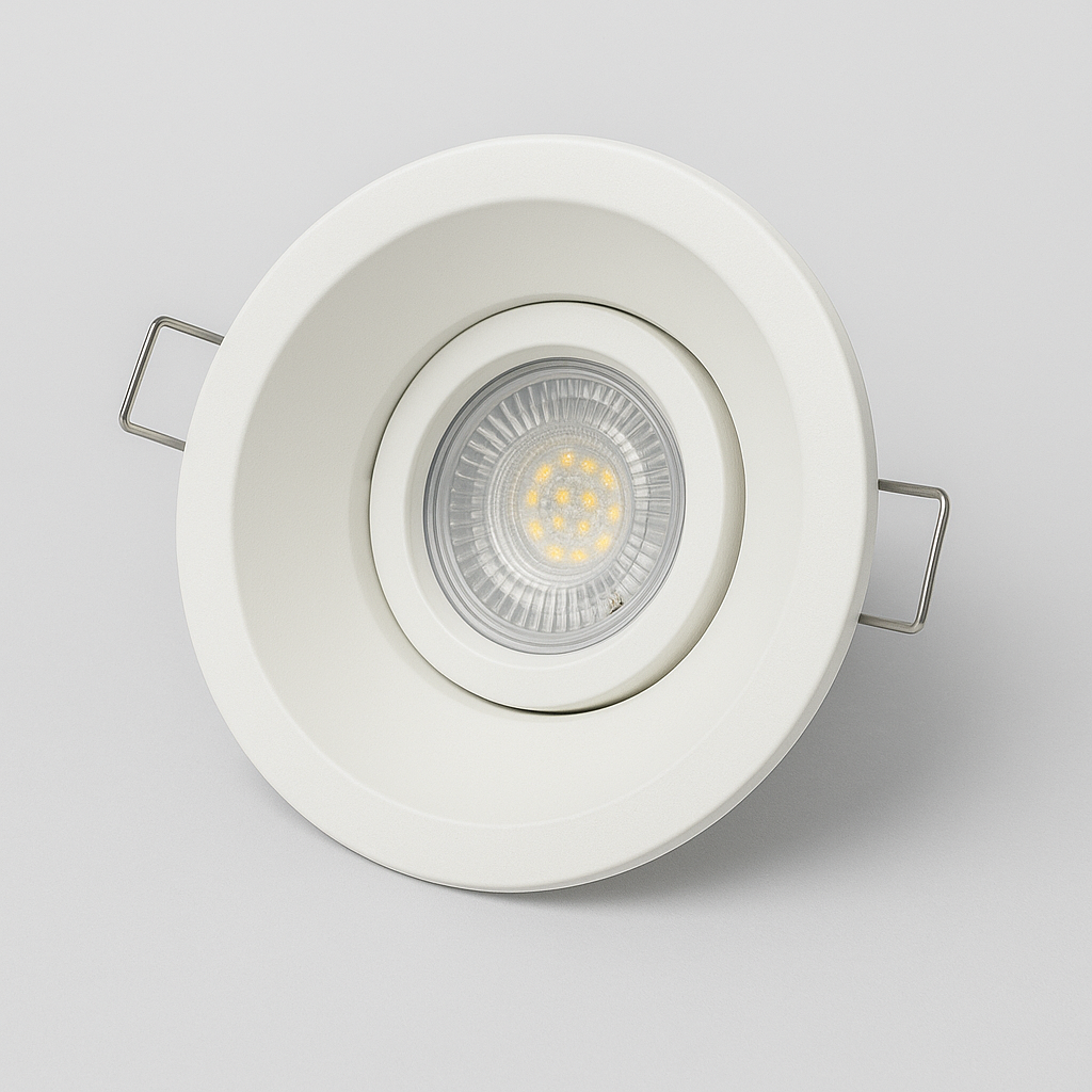 Decorative Anti Glare GU10 Angled Anti Glare Downlight Spotlight Light Fitting Matt White