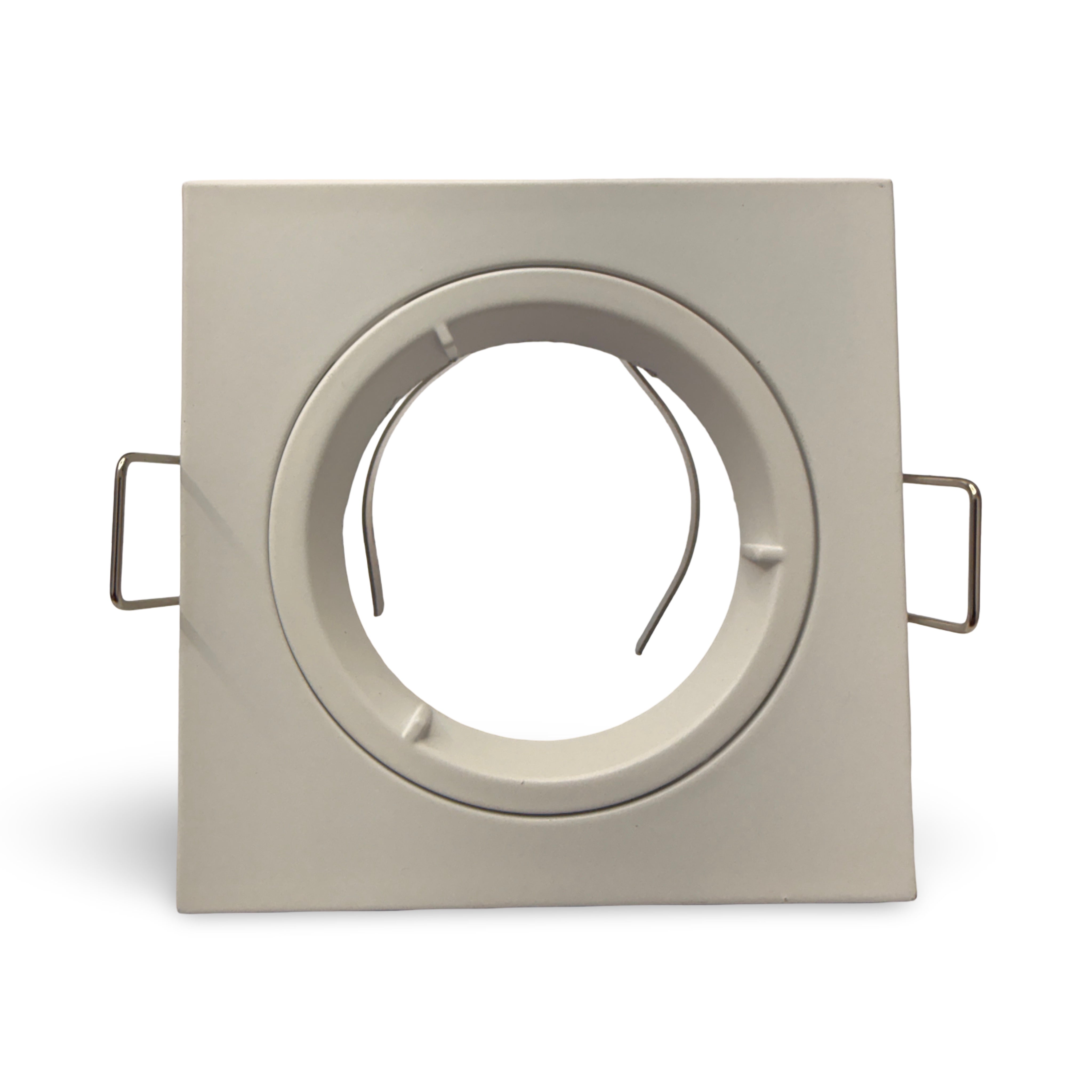 GU10 Square Fixed Recessed Downlight Spotlight White