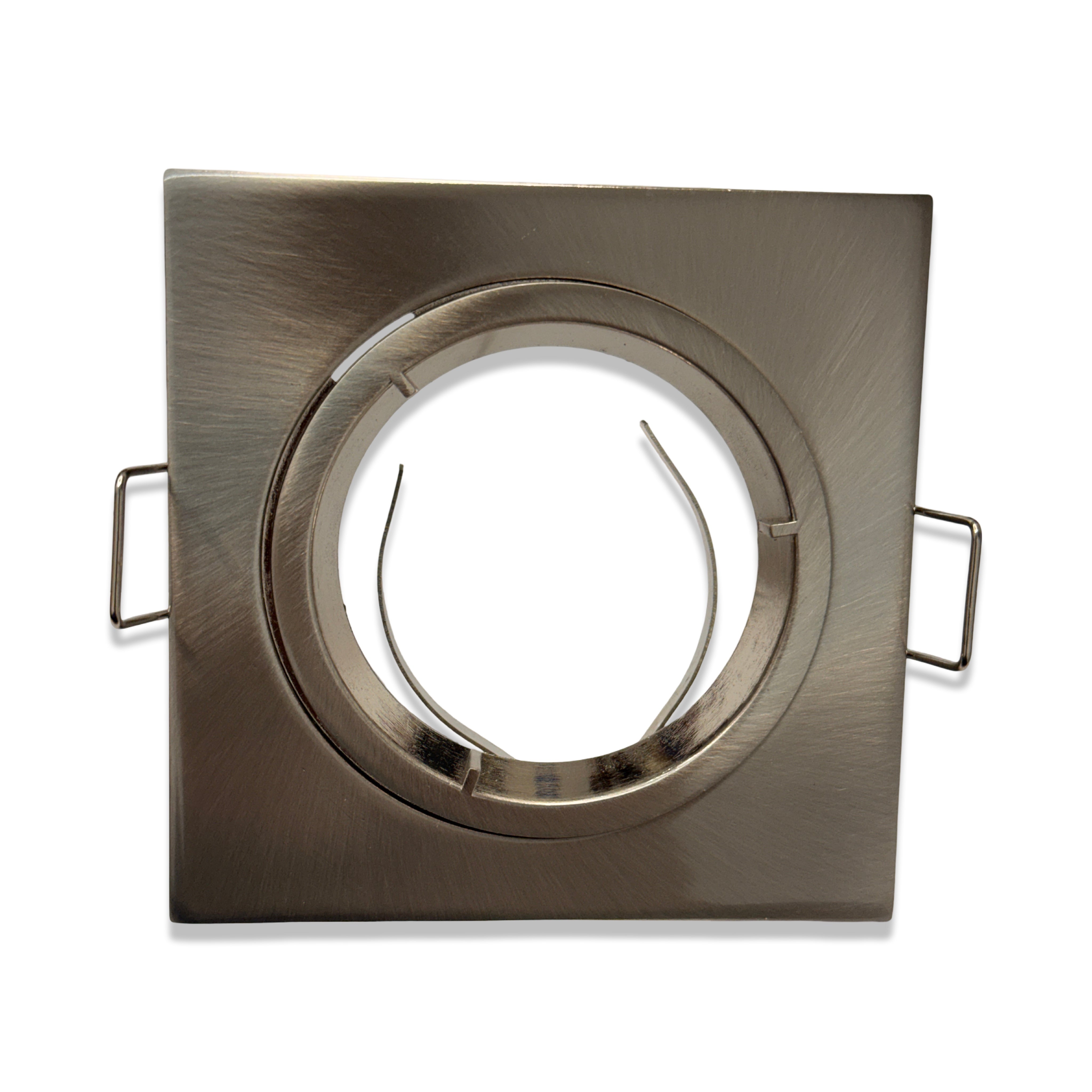 Fixed Spotlight GU10 Square Fixed Recessed Downlight Spotlight Satin | Thrulight