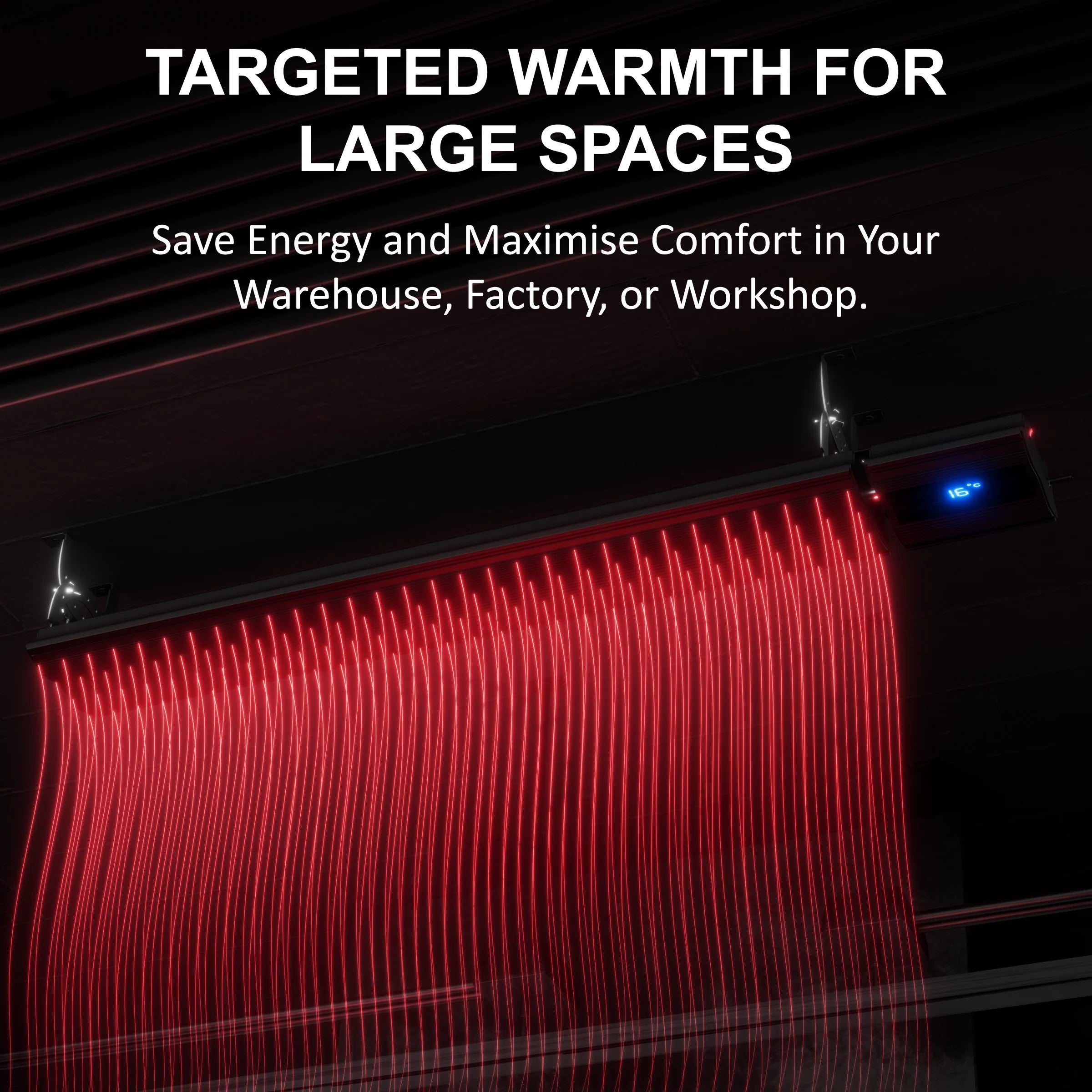 4ft Infrared Bar Heater  Built in Thermostat  1800W  Remote control and Wifi