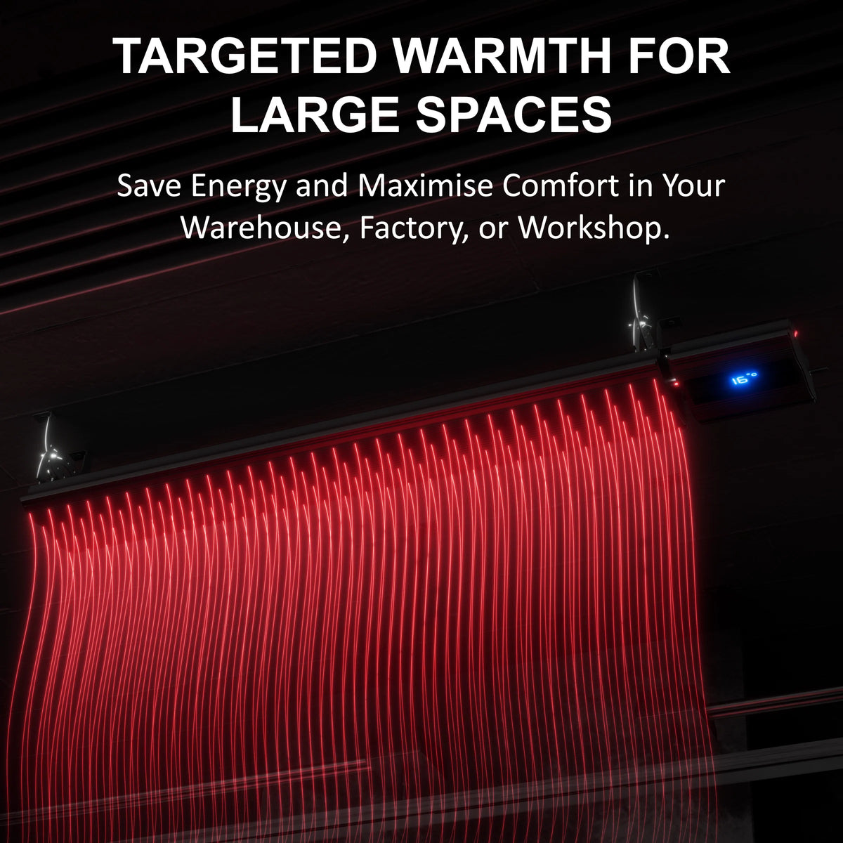 4ft Infrared Bar Heater  Built in Thermostat  1800W  Remote control and Wifi