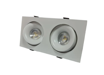 Adjustable Twin GU10 Recessed Downlight - 350° Tilt Spotlight - Light fixtures UK
