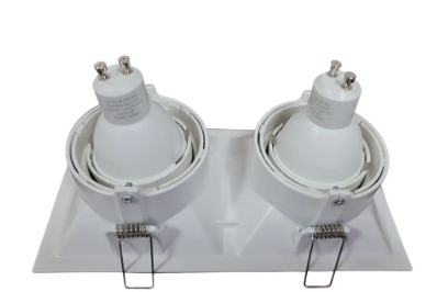 Twin GU10 Recessed Focused Adjustable Downlight Spotlight - Light fixtures UK