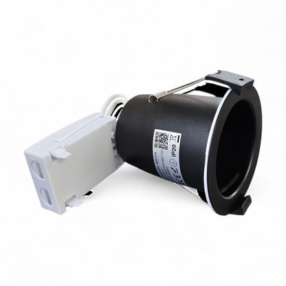 Tilt Fire Rated GU10 Twist Lock Low Profile Ceiling Downlight Black Chrome