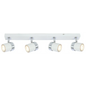 Directional white 4-Light Ceiling bar Spotlight LED GU10 UKEW