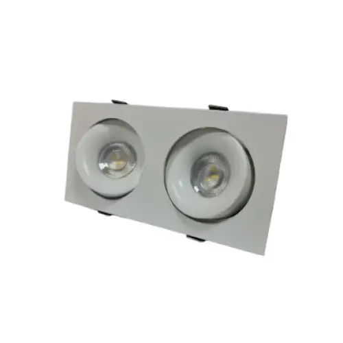 Adjustable Twin GU10 Recessed Downlight - 350° Tilt Spotlight - Light fixtures UK