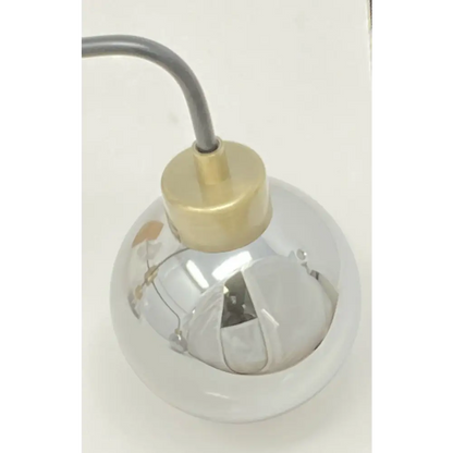 Globe Metal ceiling Light Fitting 5 Way Industrial Design Black/Antique Brass UKEW