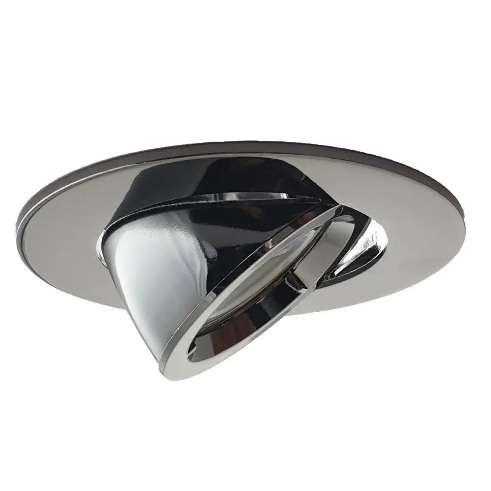 Black chrome GU10 Scoop Tilt Directional Recessed  Ceiling Spotlight Downlights UKEW