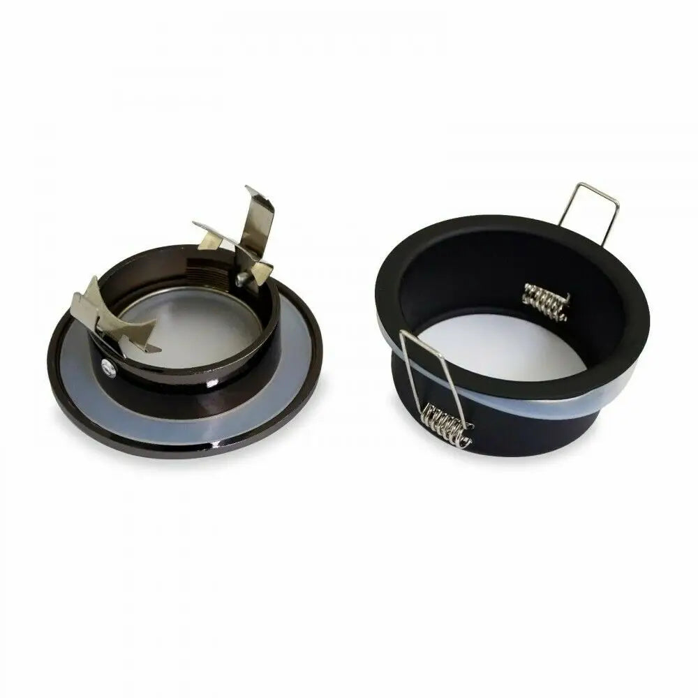 Waterproof Bathroom Shower Downlights IP65 GU10 Matt Black Lights UKEW