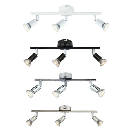 Modern 3 Way Adjustable LED GU10 Ceiling Spotlight Bar Kitchen light UKEW