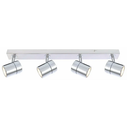 New Chrome 4-Light Ceiling Spotlight LED GU10 UKEW