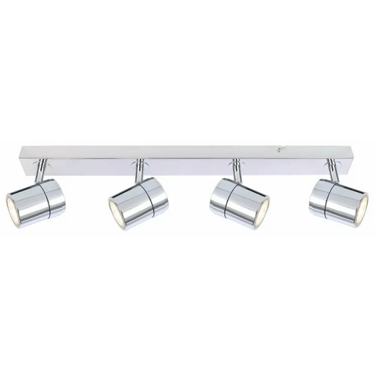 New Chrome 4-Light Ceiling Spotlight LED GU10 UKEW