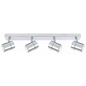 New Chrome 4-Light Ceiling Spotlight LED GU10 UKEW