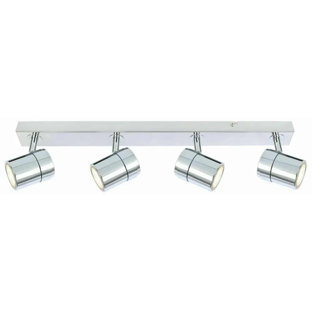 Chrome Interior Ceiling  light 4 Way Straight Bar GU10 Light Fitting Kitchen Ukew