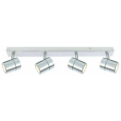 Chrome Interior Ceiling  light 4 Way Straight Bar GU10 Light Fitting Kitchen Ukew