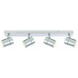 Chrome Interior Ceiling  light 4 Way Straight Bar GU10 Light Fitting Kitchen Ukew